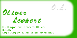 oliver lempert business card